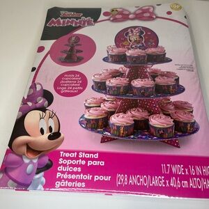 Disney Pink Minnie Mouse Party Treat Stand